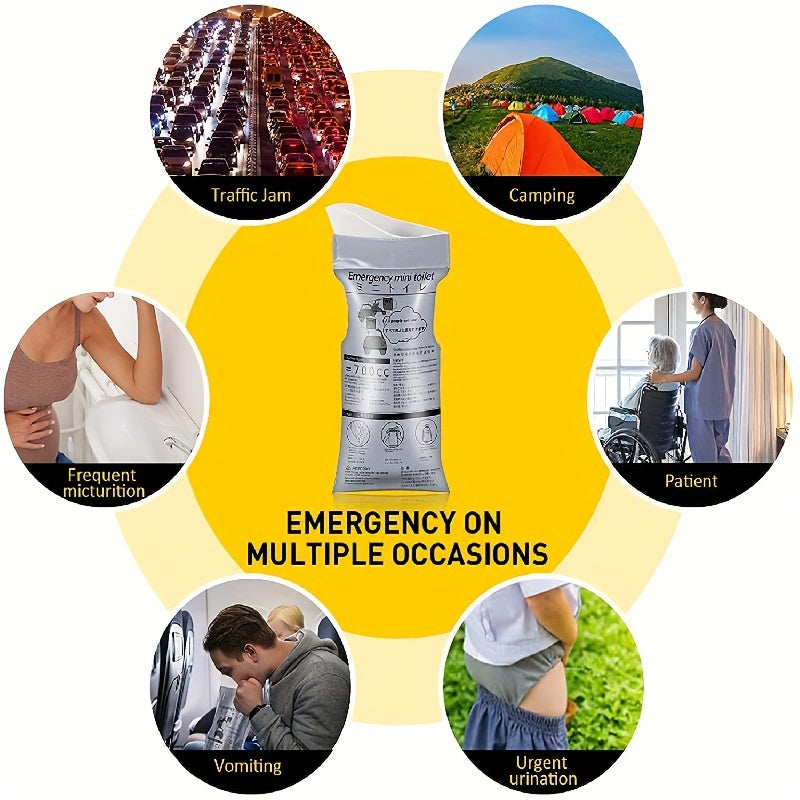 4pcs Car Toilet Self-driving Leisure Car Emergency Urine Bag