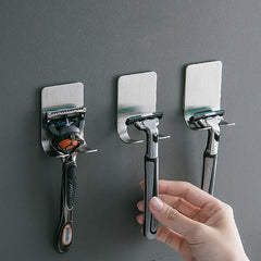 3pc Silver Razor Holder Storage Rack Stand Multifunctional Hanger