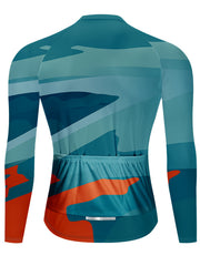 Men's Cycling Jersey Stretch Zipper Breathable Long Sleeve