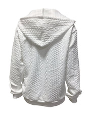 Solid Zip Up Hoodie Casual Long Sleeve Drawstring Hoodies