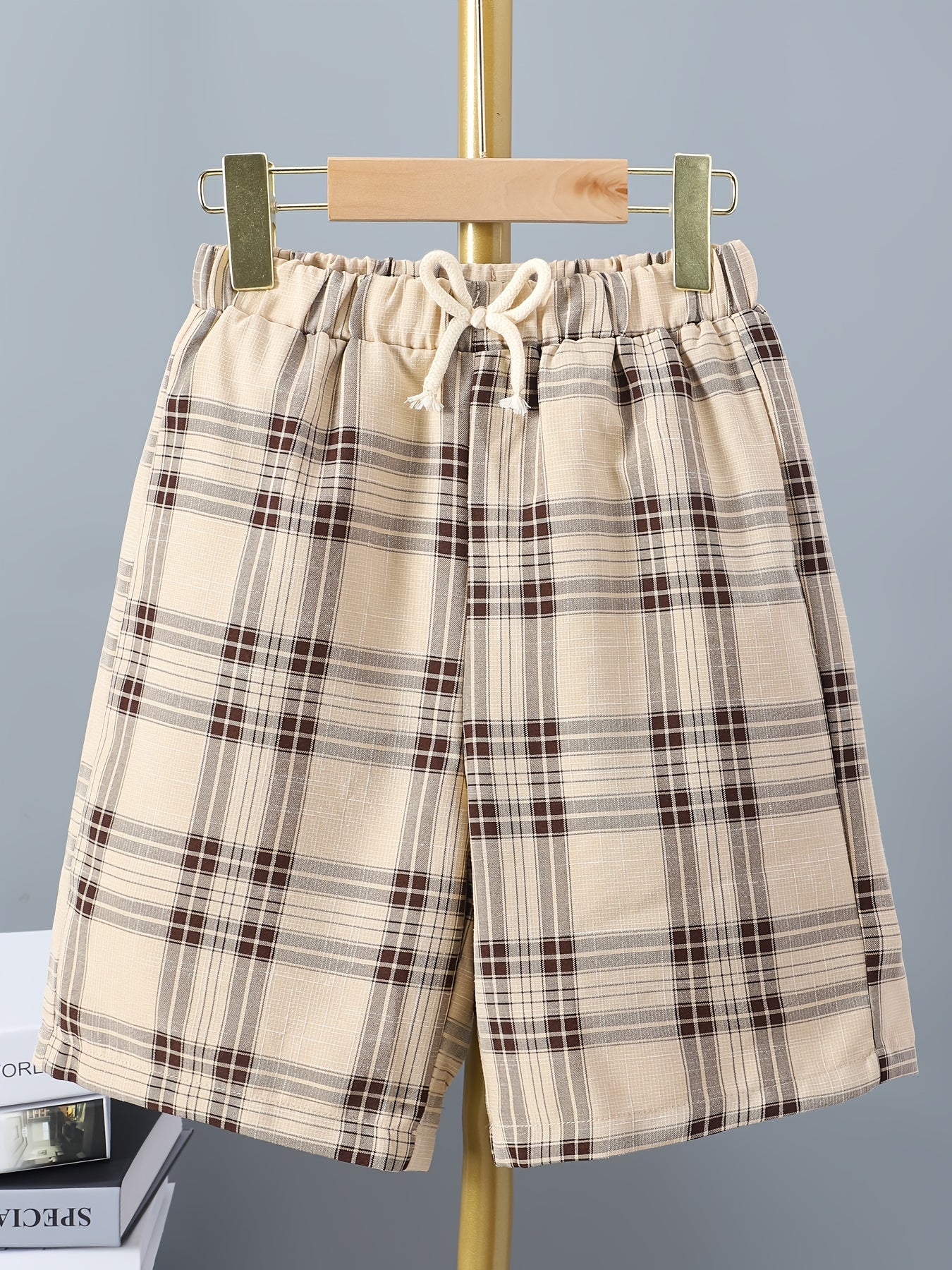 Boys Plaid Shorts Summer Kids Clothes