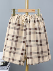 Boys Plaid Shorts Summer Kids Clothes