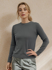 Long Sleeve Crew Neck Top Women's Sleepwear