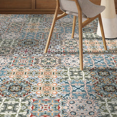 9pcs Moroccan Print Waterproof Decal Vinyl Easy To Stick