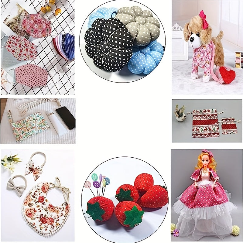 7pcs Coffee Floral Cotton Fabric Quilting Patchwork Fat Quarter Bundles