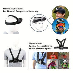 6-in-1 Action Camera Accessory Kit Lightweight & Practical Essential Sports Phot
