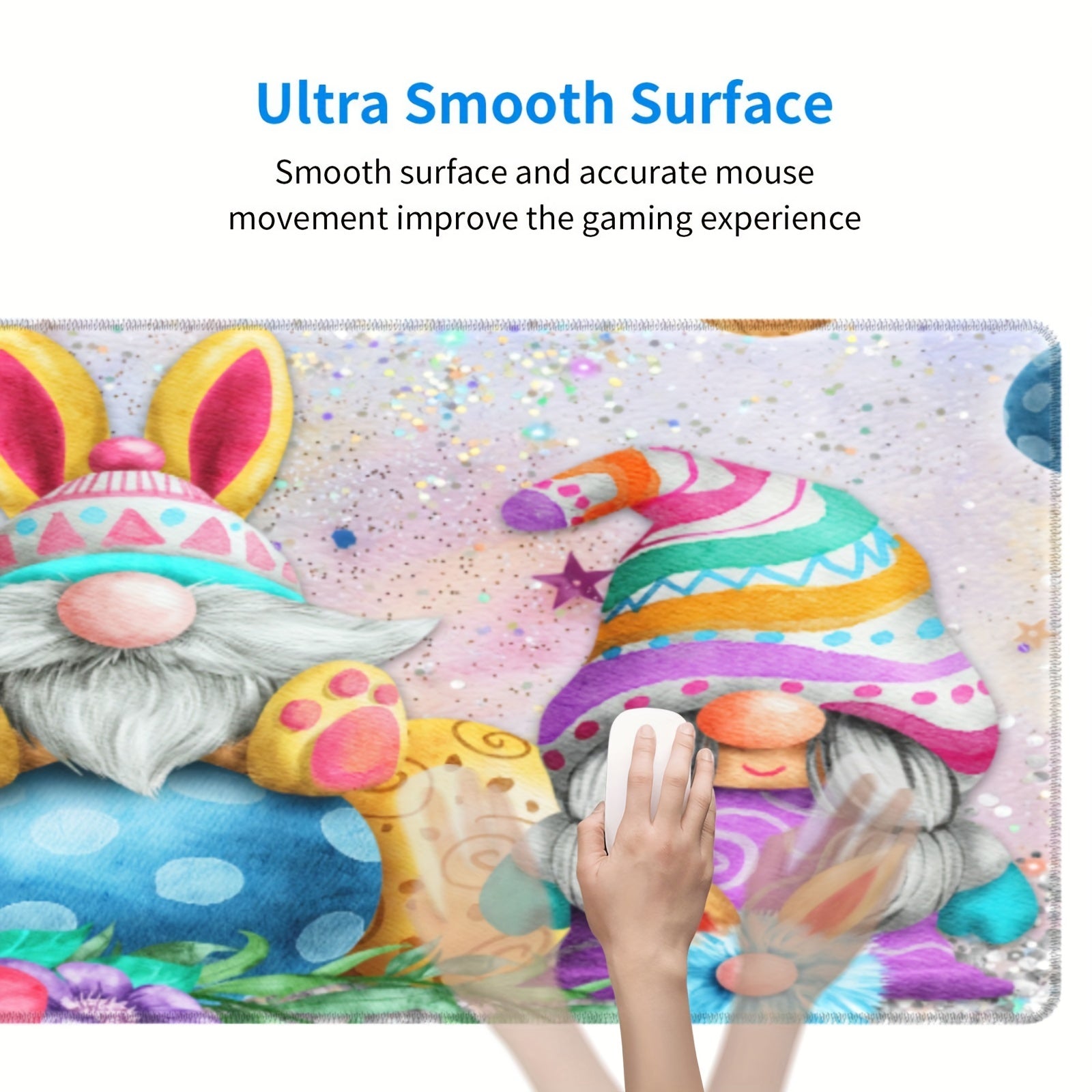 Large Santa Claus Mouse Pad 29.97x80.01cm Non-Slip Rubber Base