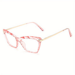 Vintage Cat Eye Thin Metal Temple Anti Bule Eyewear