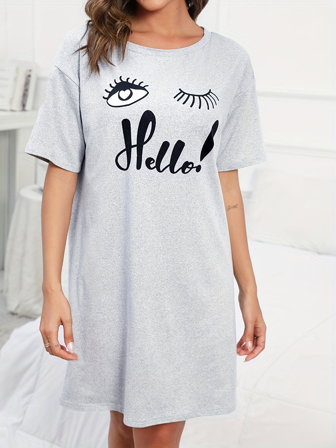 Soft & Comfy Short Sleeve Lounge Dress for Women