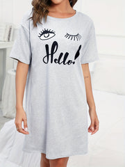 Soft & Comfy Short Sleeve Lounge Dress for Women