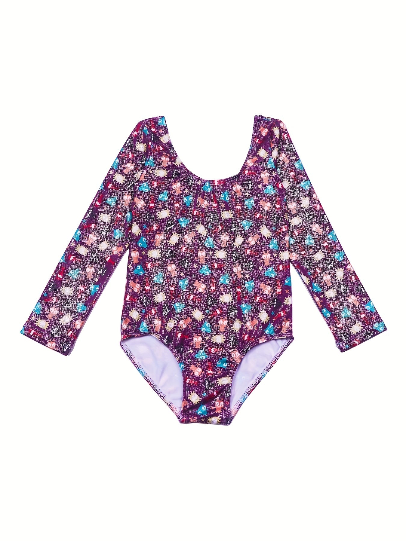 Girl's Polka Dot Gymnastics Suit One Piece Outfit