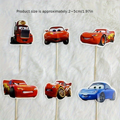 24 Red Cars Party Decorations - Birthday Celebration Supplies