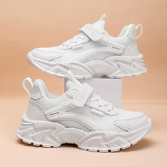 Boys Casual Low Top Sneakers with Hook and Loop Fastener