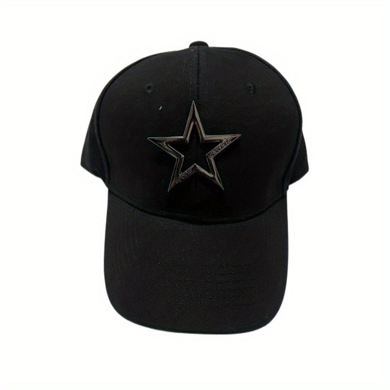 Iron Label Pentagram Baseball Cap Solid Hip Hop Sun Hat Unisex Dad Hats