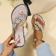 Women's Summer Flat Sandals Herringbone Slippers