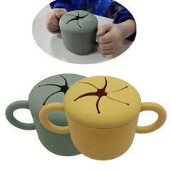 Silicone Spill-Proof Snack Cup for Toddlers, Kids - Non-Spill Cereal Keeper