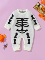 Infant Halloween Party Cosplay Onesie Knitted Long Sleeved Baby Jumpsuit