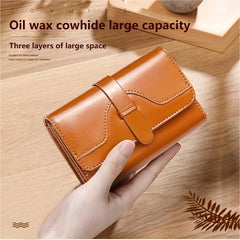 Vintage Trifold Wallet Clutch Portable Coin Purse Clutch