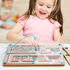 Montessori Magnetic Maze Transportation Puzzle Board