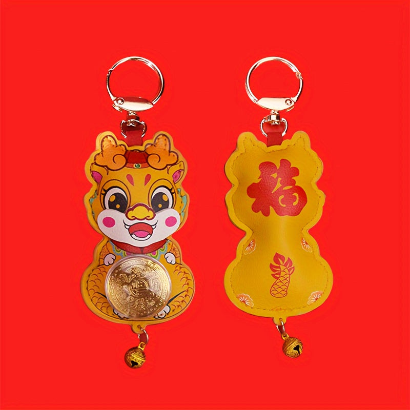Golden Dragon Key Chain Pendant Cartoon Keychain Bag Decoration