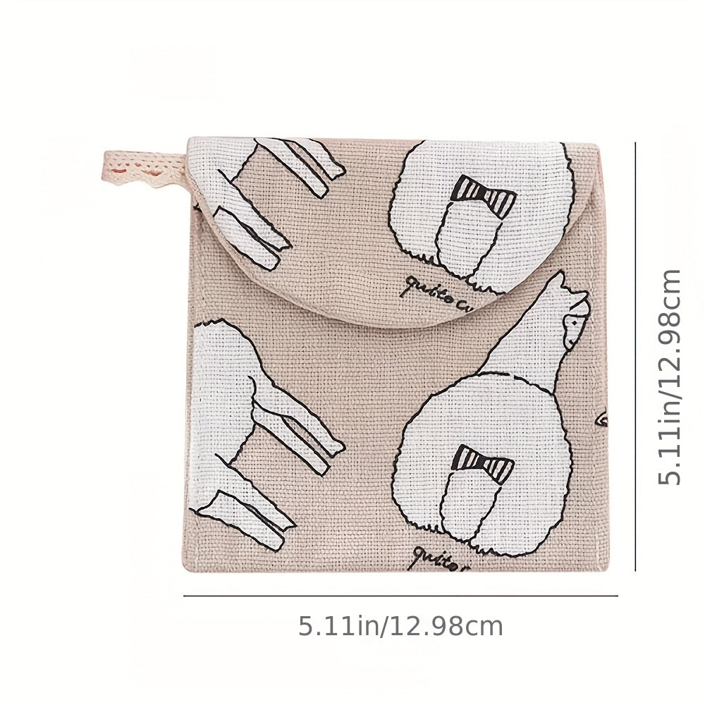 Portable Sanitary Napkin Storage Bag Coin Purse & Wallet