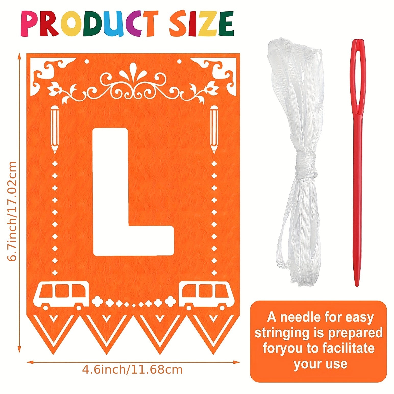 Colorful School Letter Pull Flag Welcome Banners - Classroom Decoration
