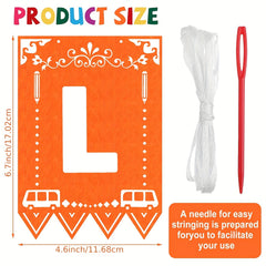 Colorful School Letter Pull Flag Welcome Banners - Classroom Decoration