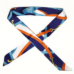 Pattern Neckerchief Casual Long Ribbon Skinny Scarf Headband