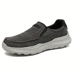 Men's Canvas Loafers Breathable Outdoor Walking Shoes