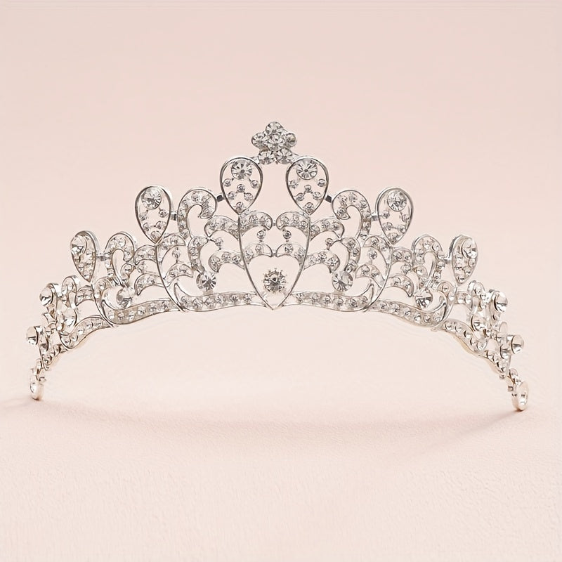 Baroque Style Rhinestone Wedding Tiara for Women