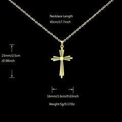 Lucky God Blessing Friendship Cross Pendant Necklace Box
