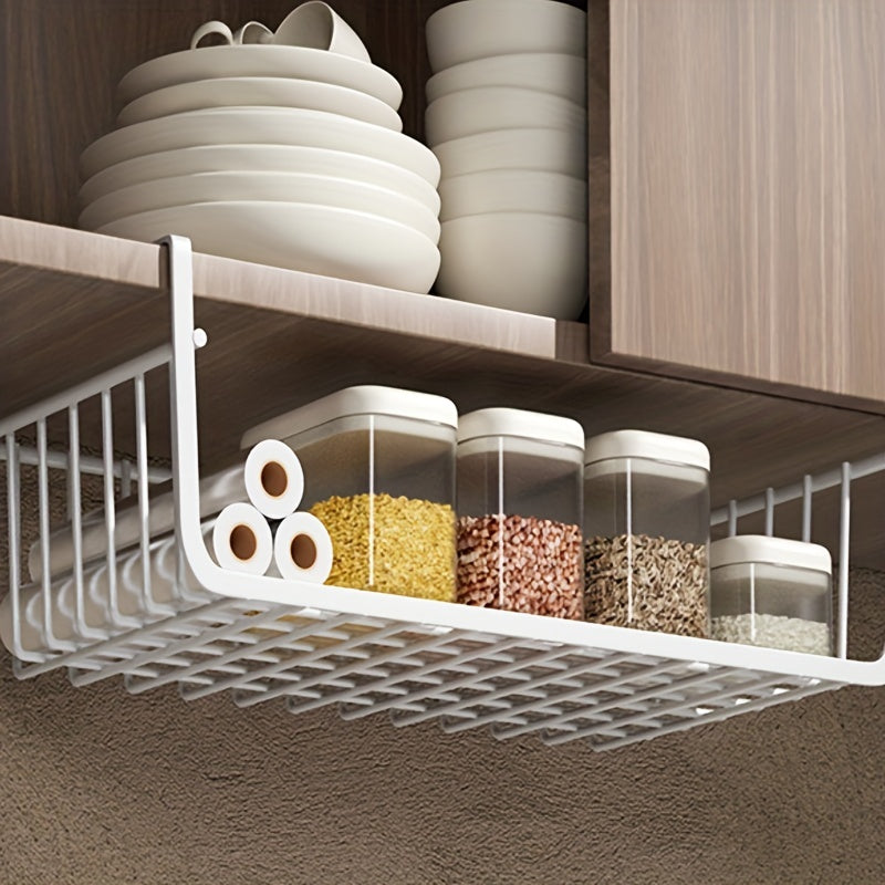 Kitchen Storage Rack Hanging Seasoning Basket No Installation Required