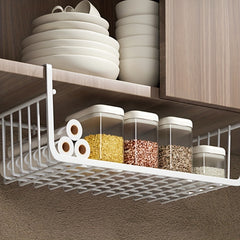 Kitchen Storage Rack Hanging Seasoning Basket No Installation Required