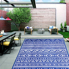 Waterproof Outdoor Rug Stain & UV Resistant Floor Mat for Patio Porch RV Pool