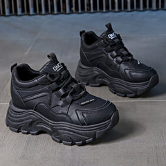 Women's Winter Height Increase Sneakers Thick Sole Warm Sports Shoes