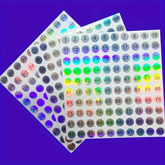 Waterproof Nail Polish Gel Varnish Number Sticker Label 1-500 Mark Numbering