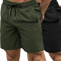 Men's Quick Drying Sports Shorts Drawstring Waist Breathable Active Shorts