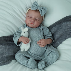 18 Inch Realistic Vinyl Levi Reborn Doll Fully Vinyl Body with Hand Painted Hair