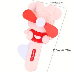 Cartoon Mini Handheld Fan Double Blade Portable Fan for Girls