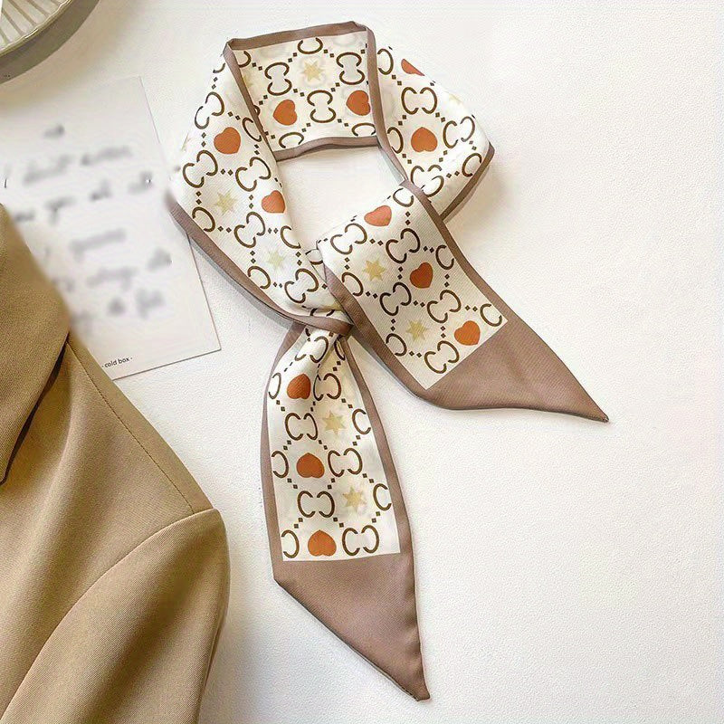 Vintage Satin Hair Ribbon Twilly Scarf Neckerchief