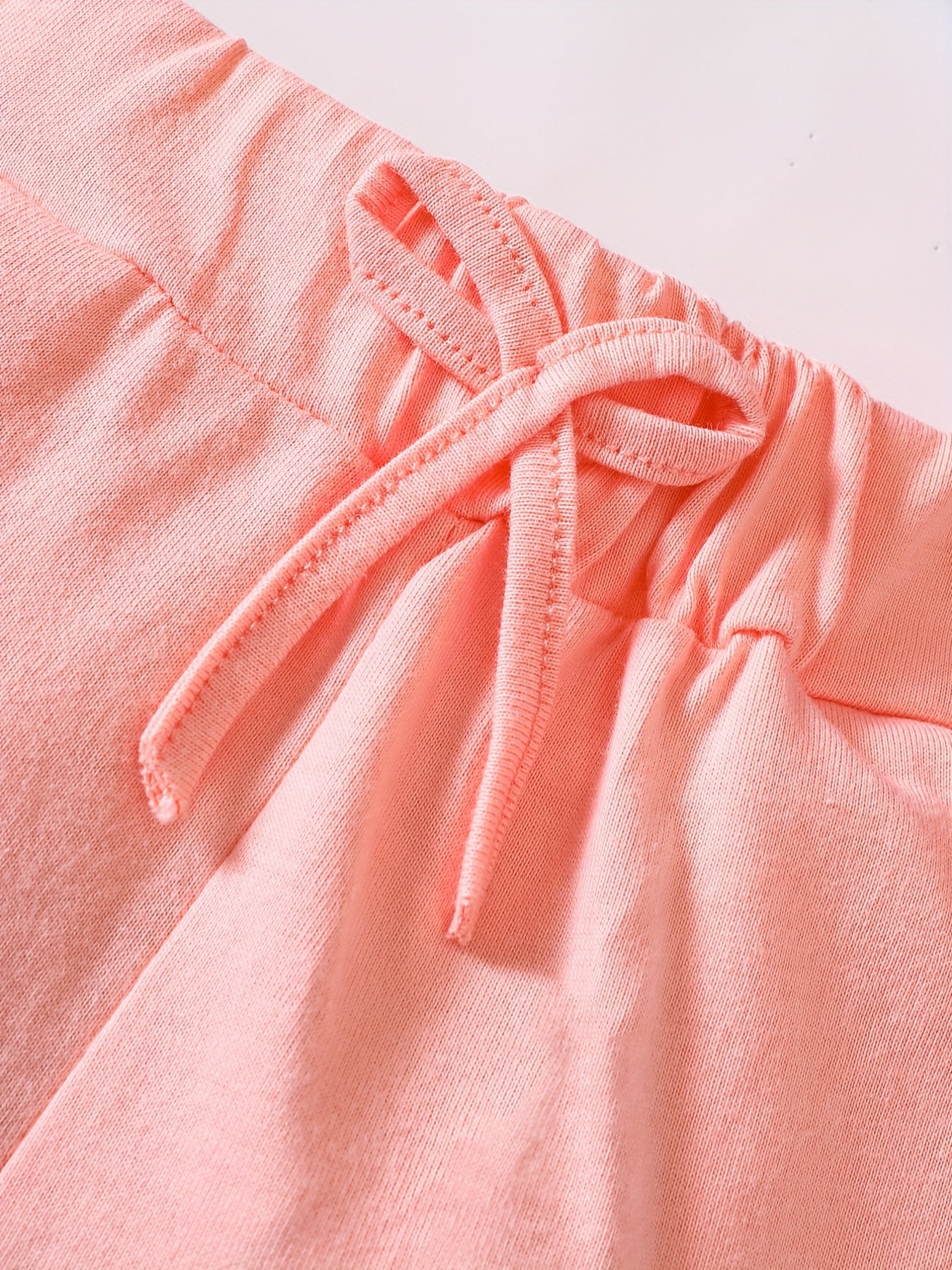 Girls Ruffle Trim Knit Casual Shorts