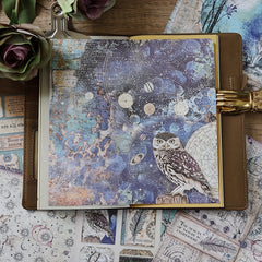 12pcs Starry Sky Animal Paper for DIY Decoration & Journaling
