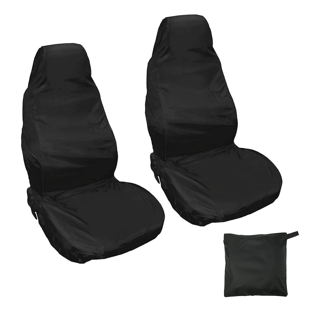 2pcs Car Seat Cover Waterproof Car Front Seat Covers Heavy Duty Polyester