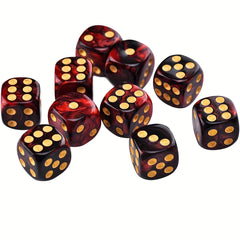 12pcs 16mm Dual Dice Set for Games & Collection