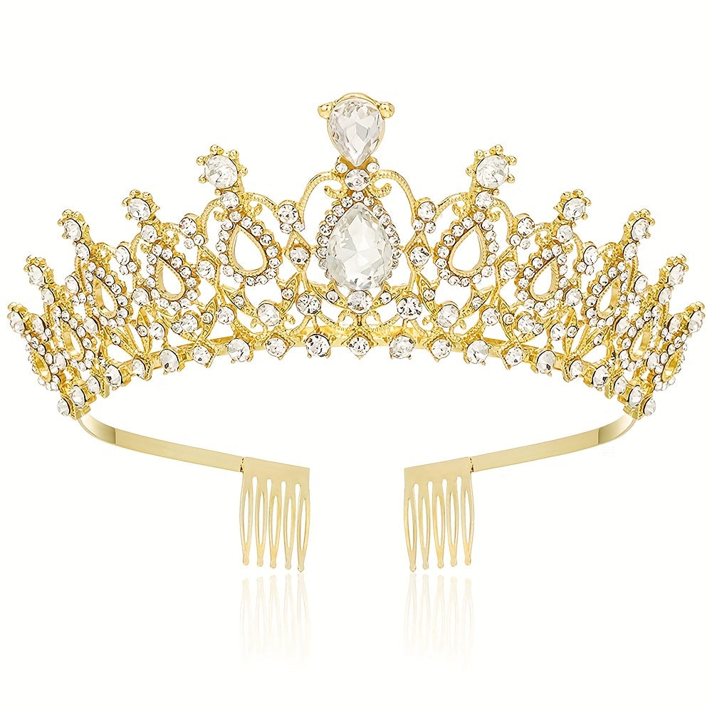 Crystal Rhinestone Bridal Wedding Prom Headband With Comb