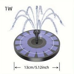 6 Nozzle Solar Pond Fountain 3 5W + Water Pump Kit for Ponds Pools Gardens
