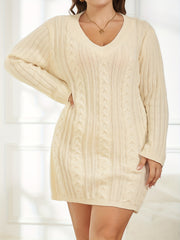 Casual Sweater Jacquard Long Sleeve V Neck Pullover