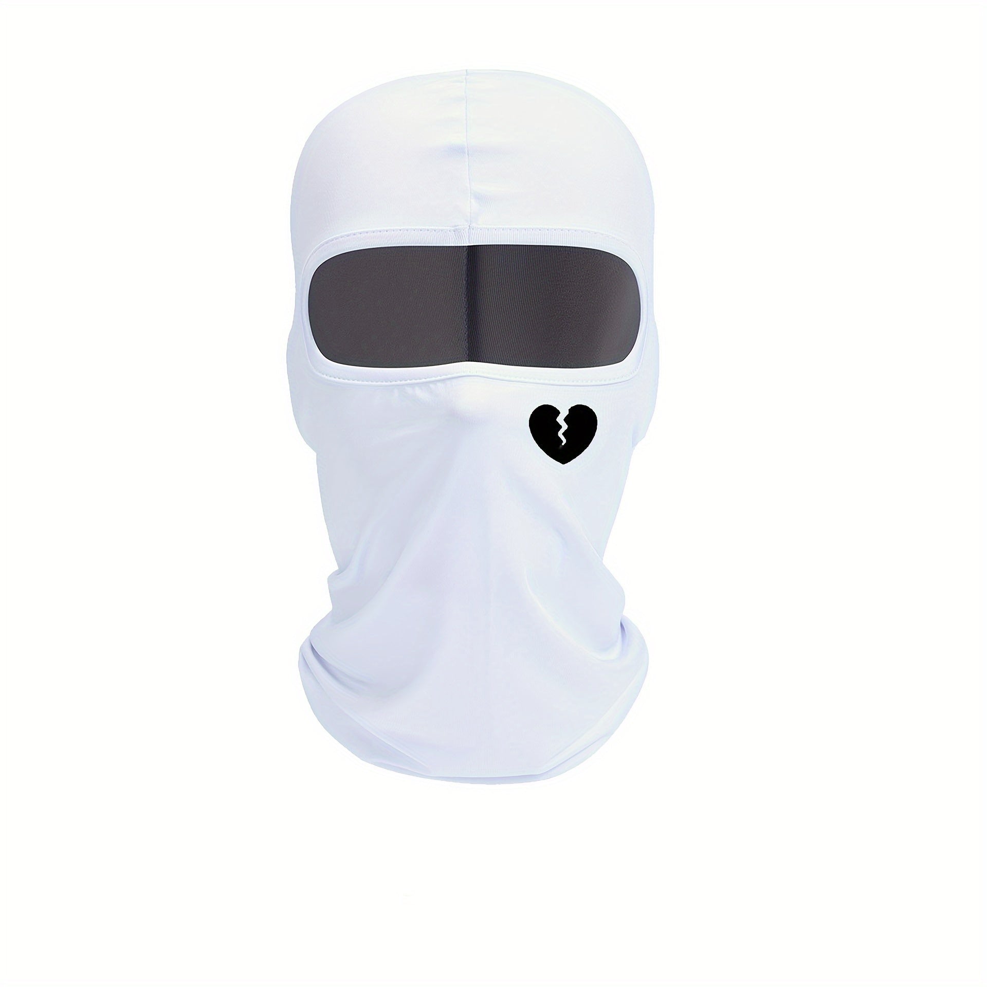 Summer Sunscreen Mask Broken Heart Print Outdoor Riding Sun Protection
