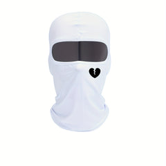 Summer Sunscreen Mask Broken Heart Print Outdoor Riding Sun Protection