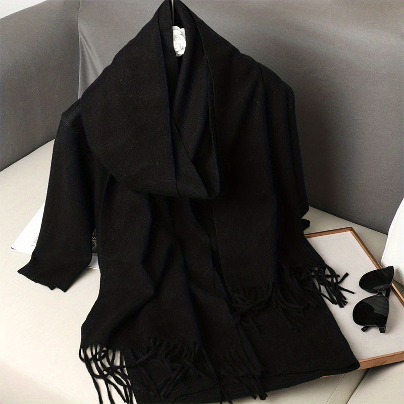 Unisex Windproof Plain Color Scarf for Outdoor